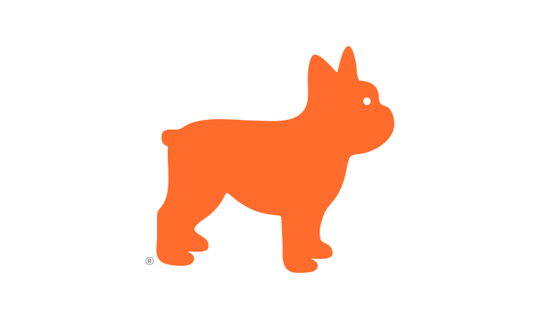 NextHome's mascot Luke, the orange French bulldog